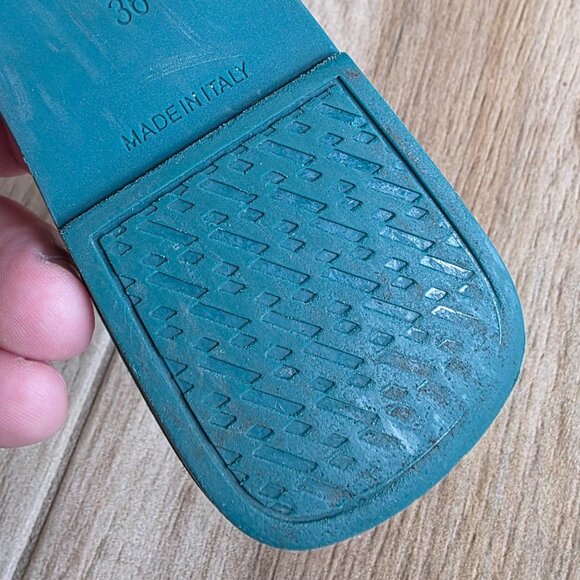 Hermes Aloha Green Rubber Sliders Sandals Eur. 36 - Picture 12 of 12